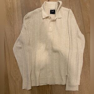 Abercrombie Mens XL Long Sleeve Polo